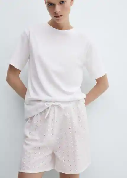 Pijama Comboemc Blanco Talla L Mujer Mango