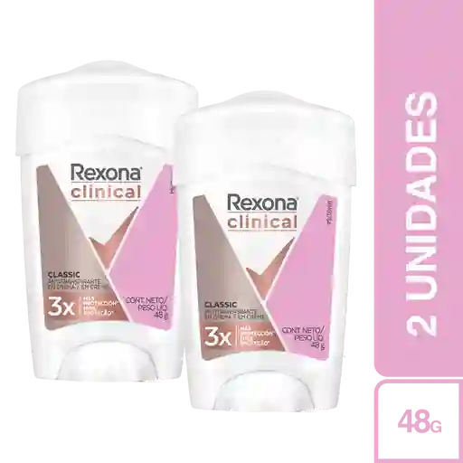 2 x Rexona Desodorante Clinical Mujer 48 g