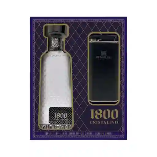 1800 Kit Tequila Cristalino + Licorera Stanley