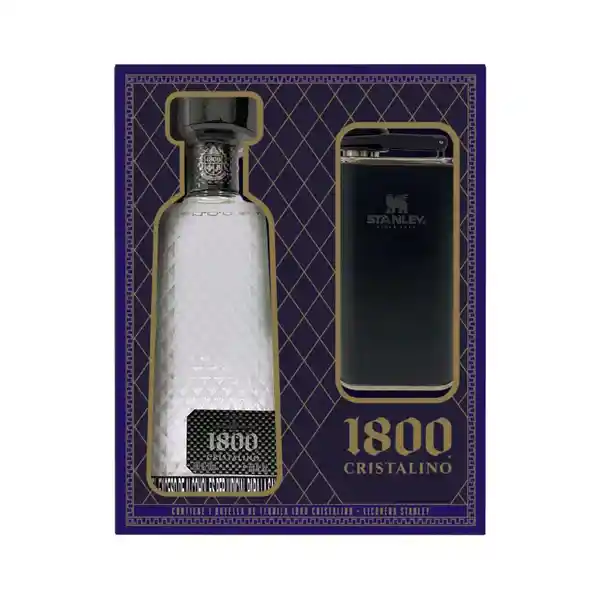 1800 Kit Tequila Cristalino + Licorera Stanley