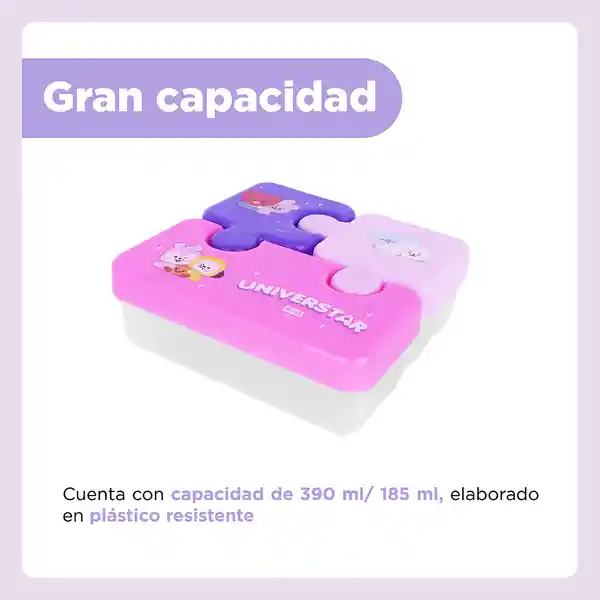 Contenedor Alimentos Con Forma de Ficha Babys Serie Bt21 Miniso