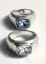 Pack Anillo Ari Plata Talla M Mujer Mango