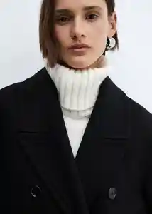 Abrigo Gauguin Negro Talla L Mujer Mango