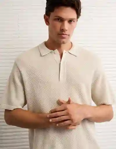 Suéter Tejido Hombre Beige Talla Medium 2051864 American Eagle
