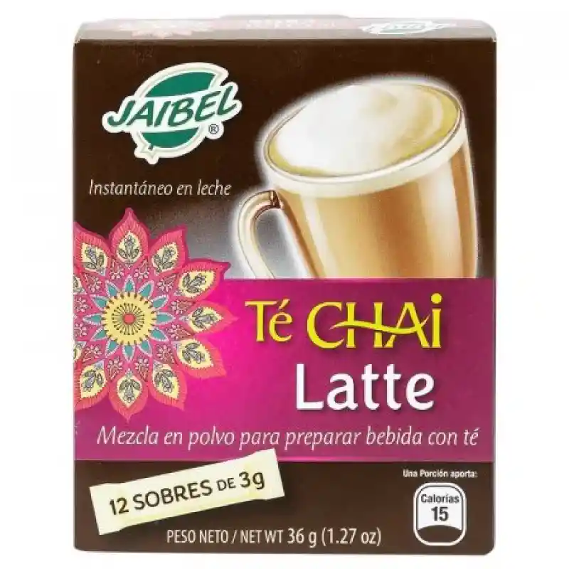 Jaibel Té Chai Latte Instantáneo en Leche
