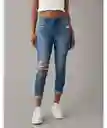 Jean Jegging Mujer Crop Azul Talla 2 Regular American Eagle
