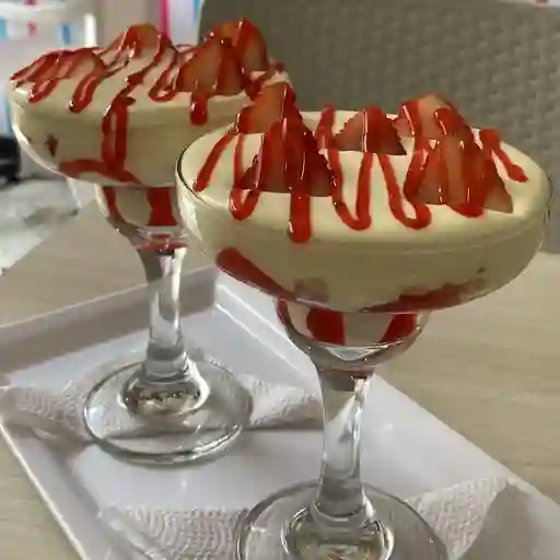 Promo dos fresas con crema