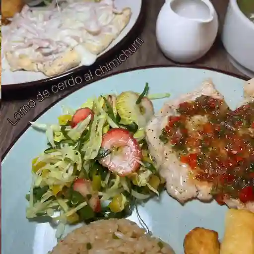 Lomo de cerdo al chimichurri