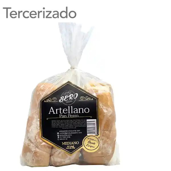 Pan Perro 6 unds 420gr Artellano Bero