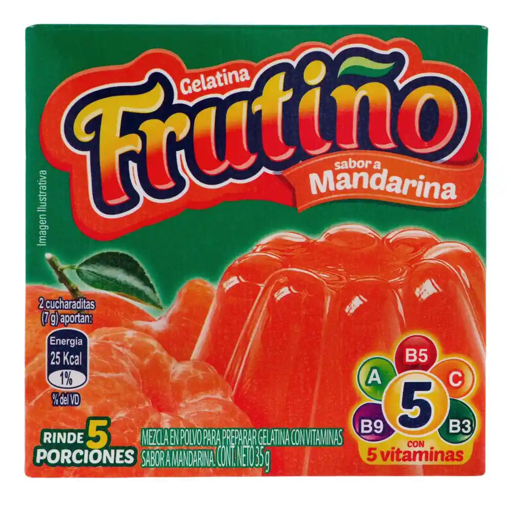 Frutiño Gelatina en Polvo Sabor a Mandarina