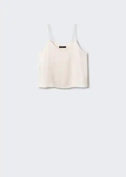 Top Rachel Crudo Talla M Mujer Mango