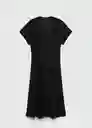 Vestido Pili Negro Talla XL Mujer Mango