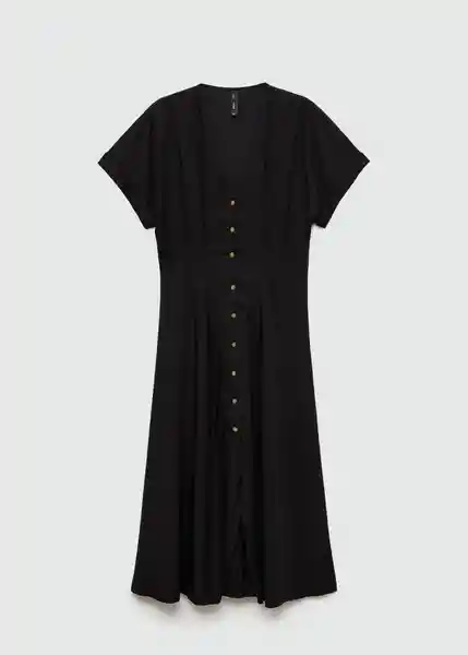 Vestido Pili Negro Talla XL Mujer Mango