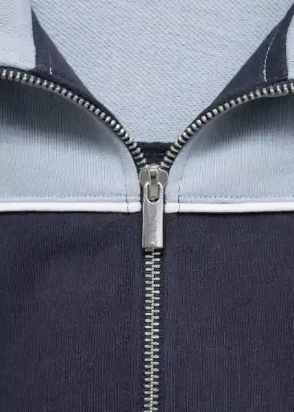 Chaqueta Cloti Azul Talla M Mujer Mango