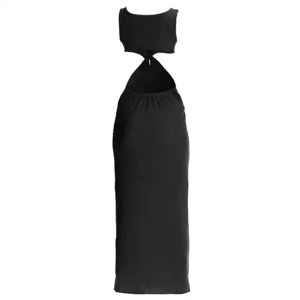 Vestido Midi Manila Negro Xs