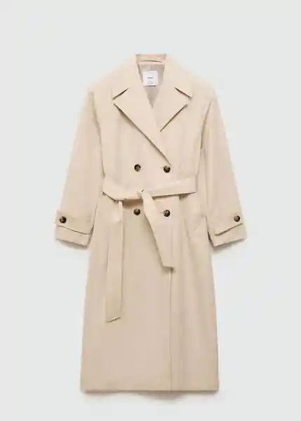 Saco Trench Angela Beige Talla L Mujer Mango