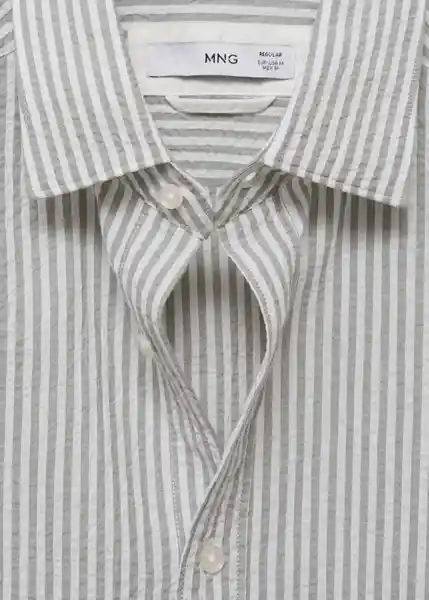 Camisa Kissos Dark Caza Talla M Hombre Mango