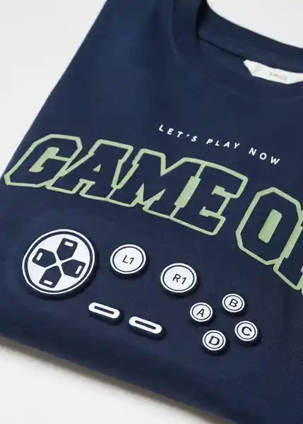 Camiseta Gamer Marino Talla 12 Niños Mango