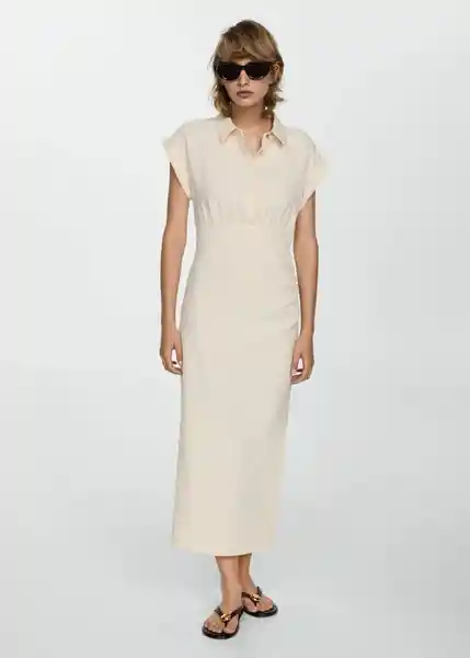 Vestido Chiara Crudo Talla M Mujer Mango