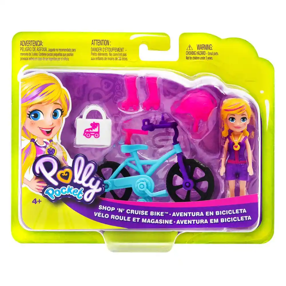 Polly Pocket Mueca Aventura En Ruedas