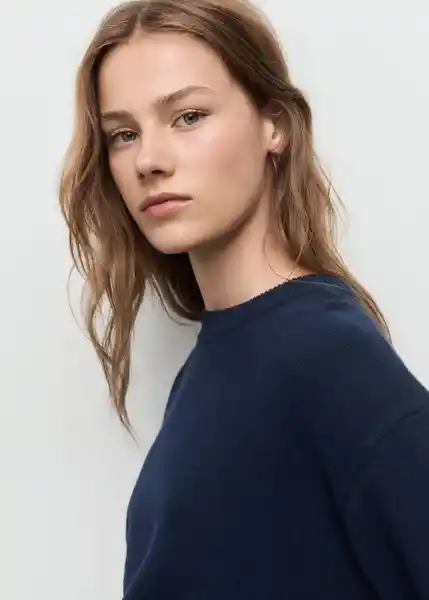 Saco Jersey Mariano Navy Talla M Mujer Mango