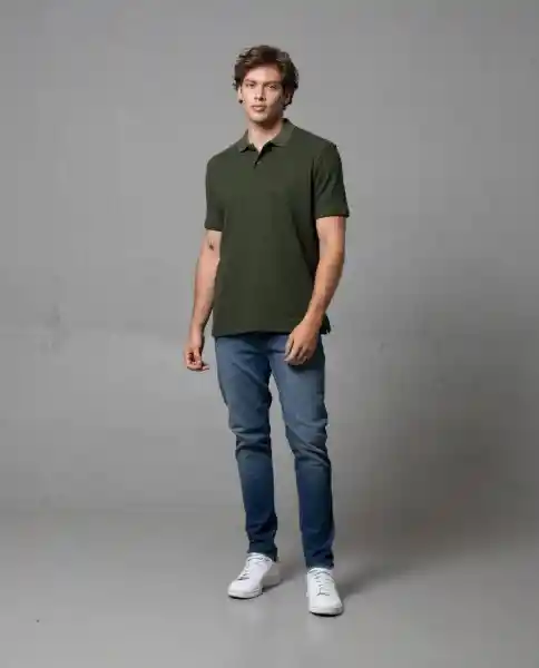 Camiseta Polo Hombre Verde M 191G102_VER190415 Rifle