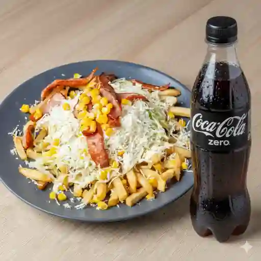 Salchi ranchera y coca-cola zero 250 ml