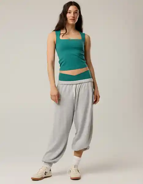 Camiseta Verde Talla: MEDIUM Aerie 1972387 American Eagle