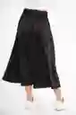 Regged Falda Wrap Sateen Color Negro Talla 12