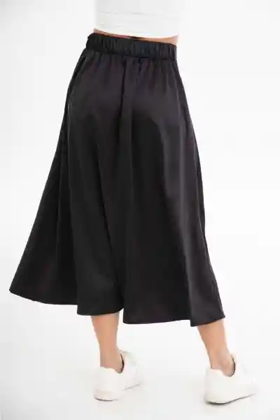 Regged Falda Wrap Sateen Color Negro Talla 12