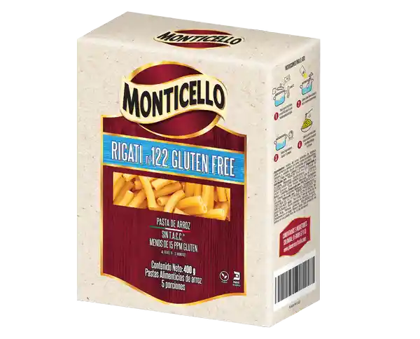 Monticello Pasta Rigati Libre de Gluten