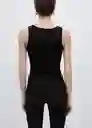 Body Espiga Negro Talla XS Mujer Mango