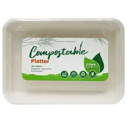 Set Bandeja Caña de Azúcar Ubl Biodegradable 35 x 24 cm Ob0384