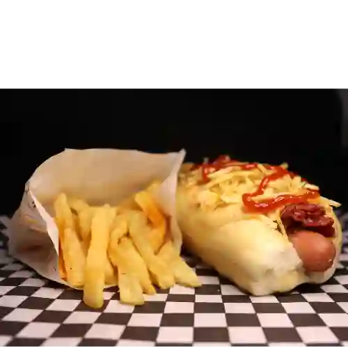 Perro Sencillo + Papas Fritas