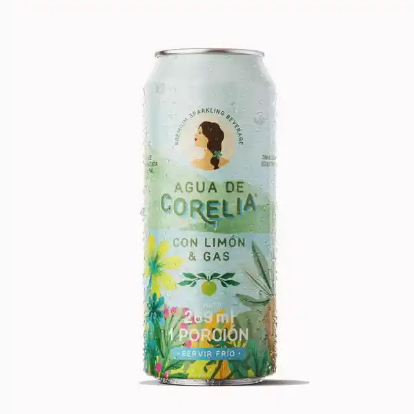 Corelia Agua Premium Sparklingjuice Gas Sabor Limón