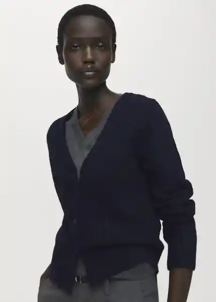 Cárdigan Marine Navy Talla XS Mujer Mango