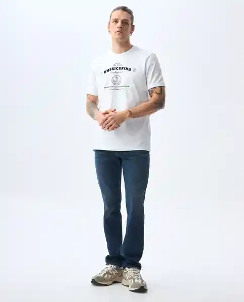 Camiseta Hombre Blanco Talla S 841G002_BLA110601 Americanino