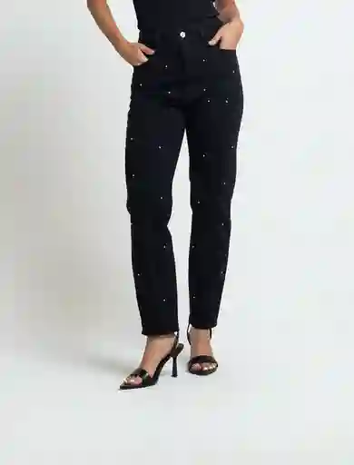 Pantalón Adele Mujer Negro Puro Ultraoscuro 10 433F353 Naf Naf