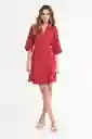 Regged Vestido Zawe Color Rojo Vino Talla XL