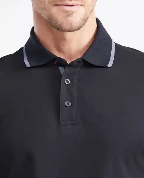 Camiseta Polo Detail Negro Sombrío Ultraoscuro XXL Chevignon