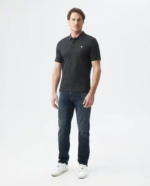 Camiseta Polo Muscle Negro Sombrío Ultraoscuro T M Chevignon