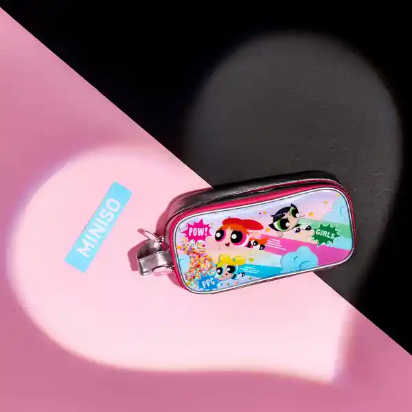Cartuchera Purpurina Plateada Las Chicas Superpoderosas Miniso