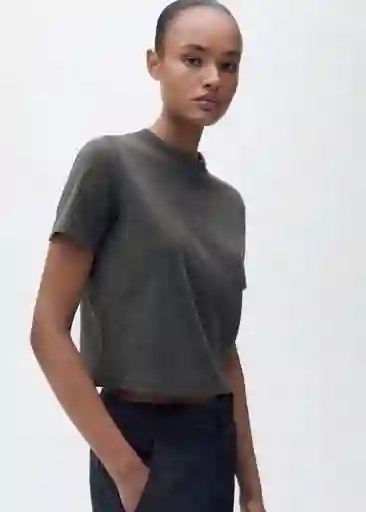 Camiseta Wyatt2 Gris Oscuro Vigore Talla M Mujer Mango
