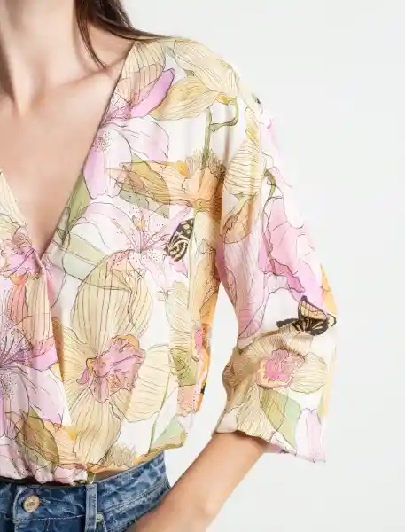  Camisa Eden Bailarina Rosa Medio Mujer Talla S Naf-Naf 