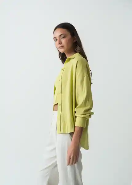 Camisa Coral Mujer Verde Tilo Medio T L 012G377 Naf Naf
