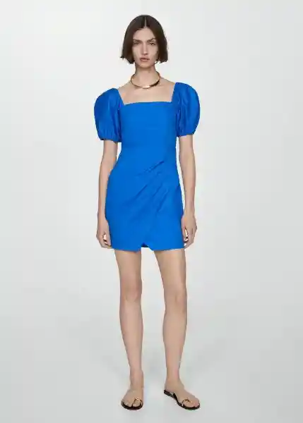 Vestido Garci Azul Talla 25 Mujer Mango