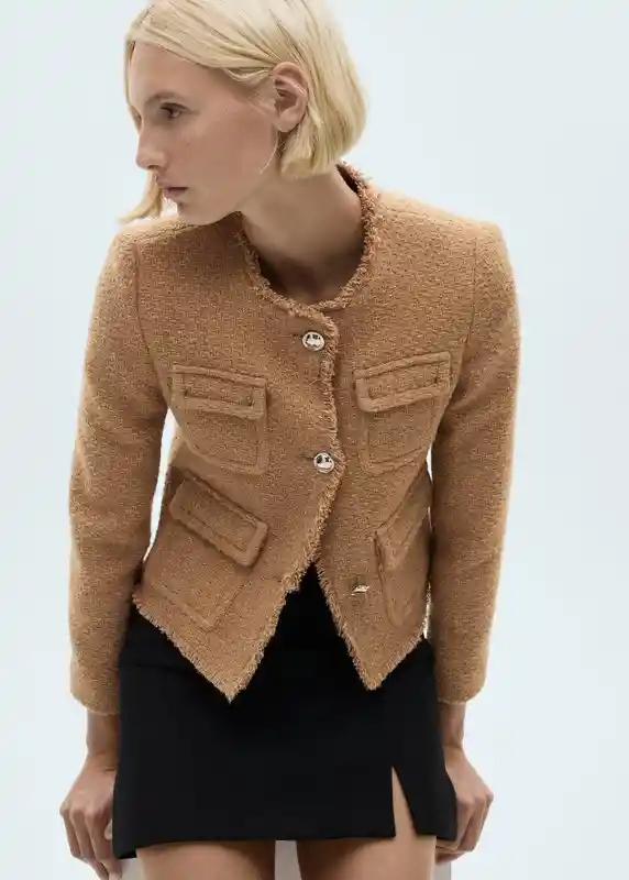 Chaqueta Wintour Camel Talla S Mujer Mango