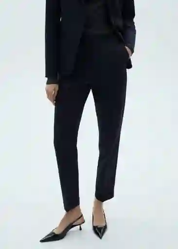 Pantalón Boreal Marino Talla 44 Mujer Mango