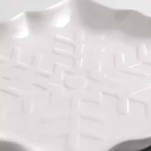 Plato Snowflake Blanco 24 cm Ambiente Gourmet