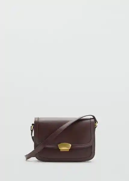 Bolso M Lyrata Chocolate Mujer Mango